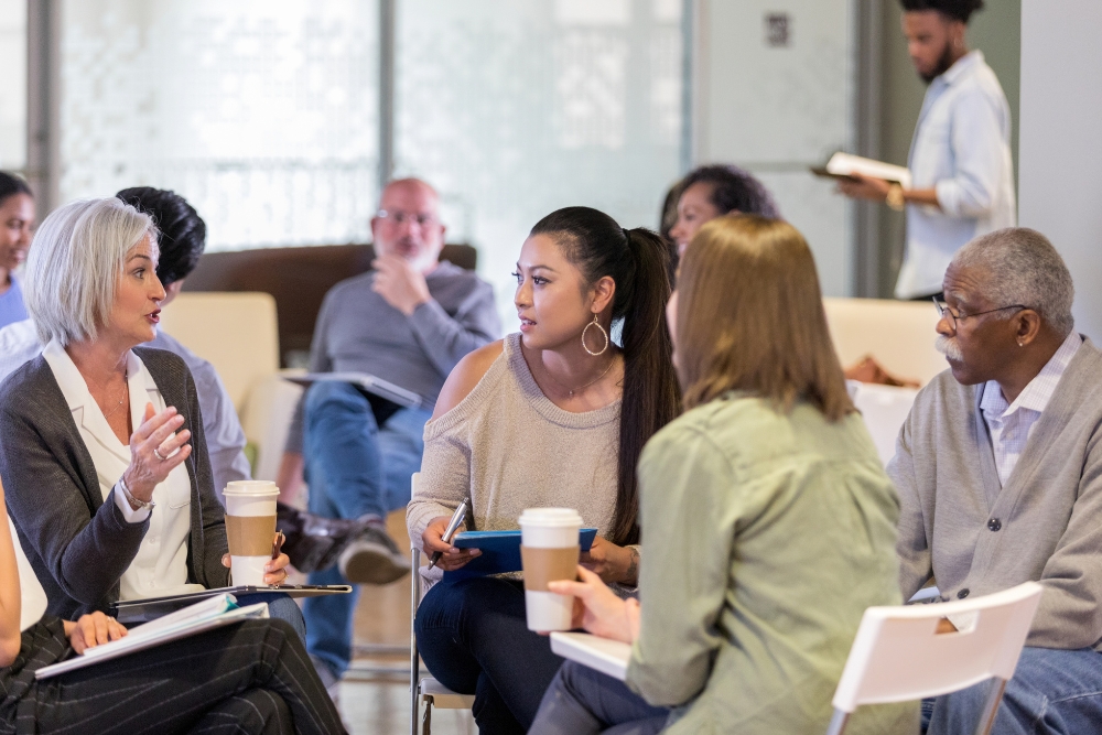 Photo of a group during a WHC Speakers Series event. 